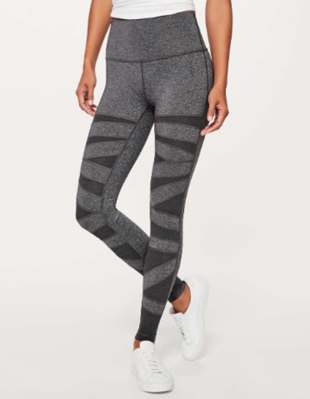 Lululemon Wunder Under Pant Hi-Rise Special Edition Tech Mesh Heathered Black